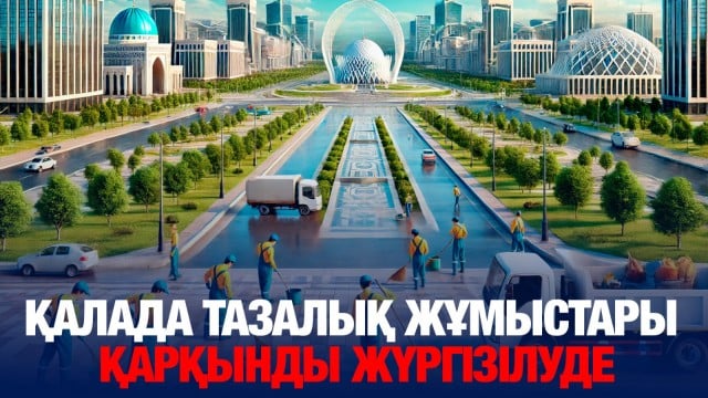 Қалада тазалық жұмыстары қарқынды жүргізілуде