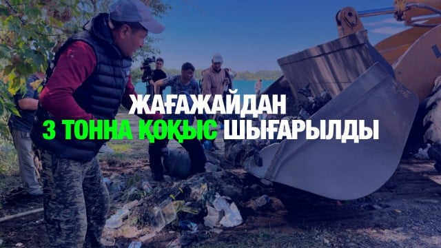 Жағажайлардан 3 тоннадан астам қоқыс шығарылды