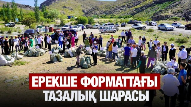 Түркістан облысында «Таза Қазақстан» акциясы плоггинг түрінде өтті