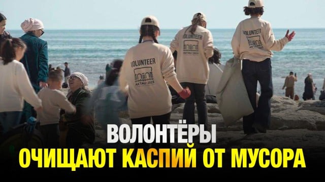 Волонтёры очищают Каспий от мусора