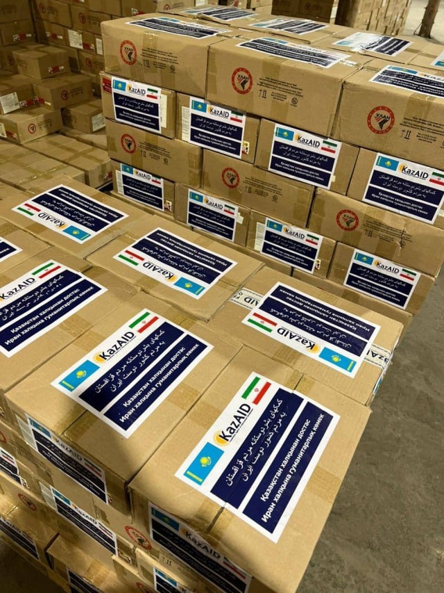 Қазақстан Иранға 30 вагон гуманитарлық көмек жөнелтті