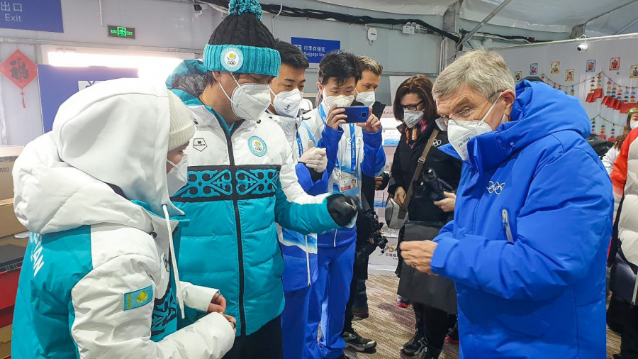 Mogul skiers from Kazakhstan begin pre-Olympic training in China