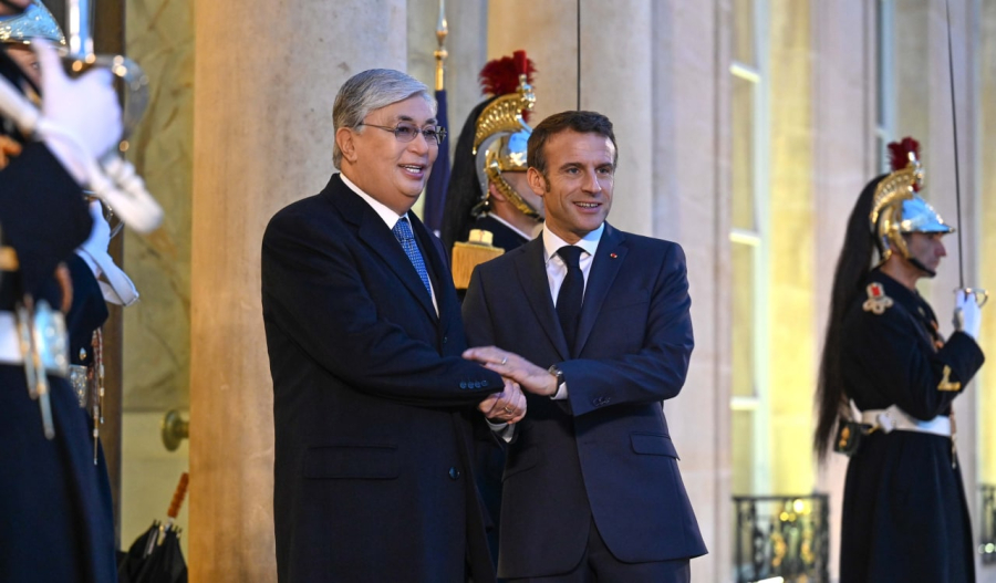 К. Токаев встретился с Президентом Франции