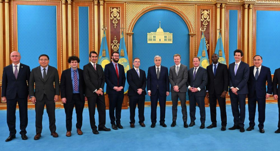 Kazakh President Kassym-Jomart Tokayev meets with foreign investors