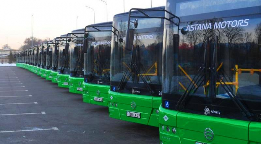 Новые экологические автобусы запустили в Алматы