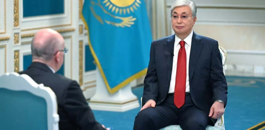 Kassym-Jomart Tokayev gives interview to Russia 24 TV Channel